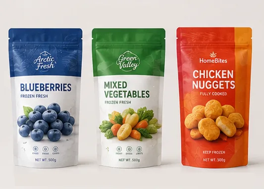 Frozen Foods flexible packaging examples