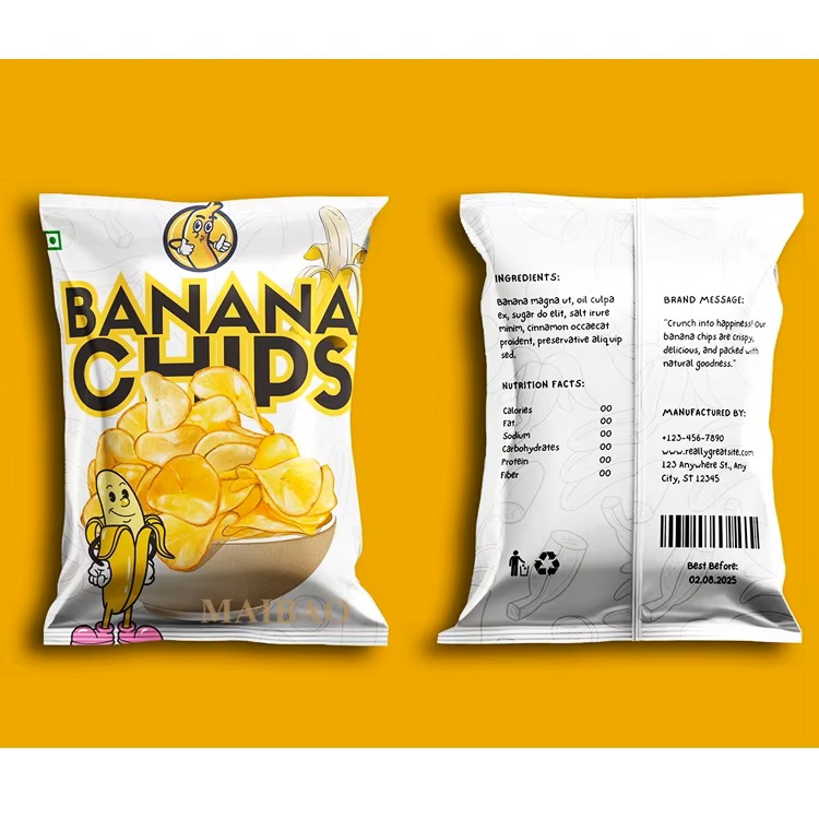 Snacks flexible packaging examples